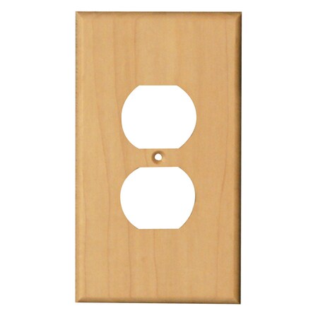 Osborne Wood Products 5 3/8 x 3 1/8 Traditional Duplex Outlet Cover in Red Oak 7541O